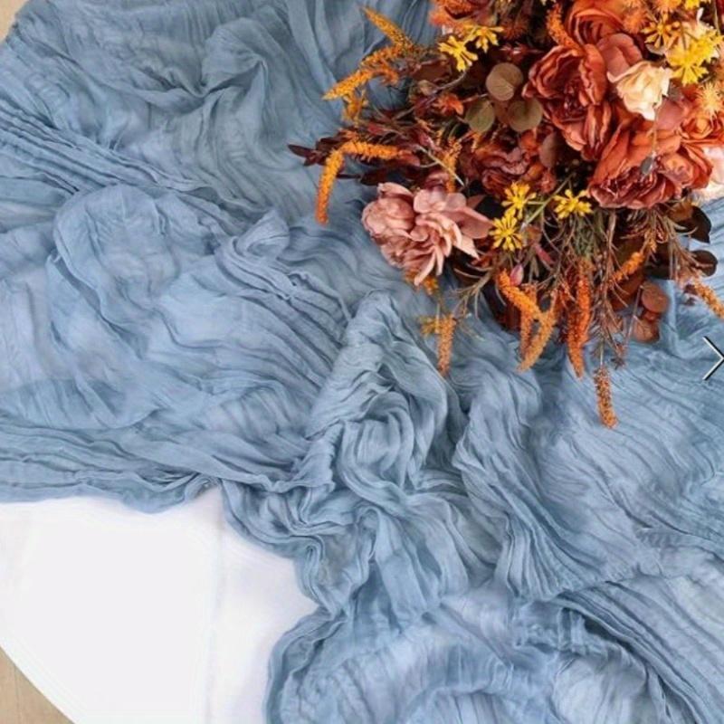 Скатерть-дорожка из мятой ткани длиной 180 см для вечеринок по случаю дня рождения, свадеб и праздничных торжеств, реквизит для фотосъемки