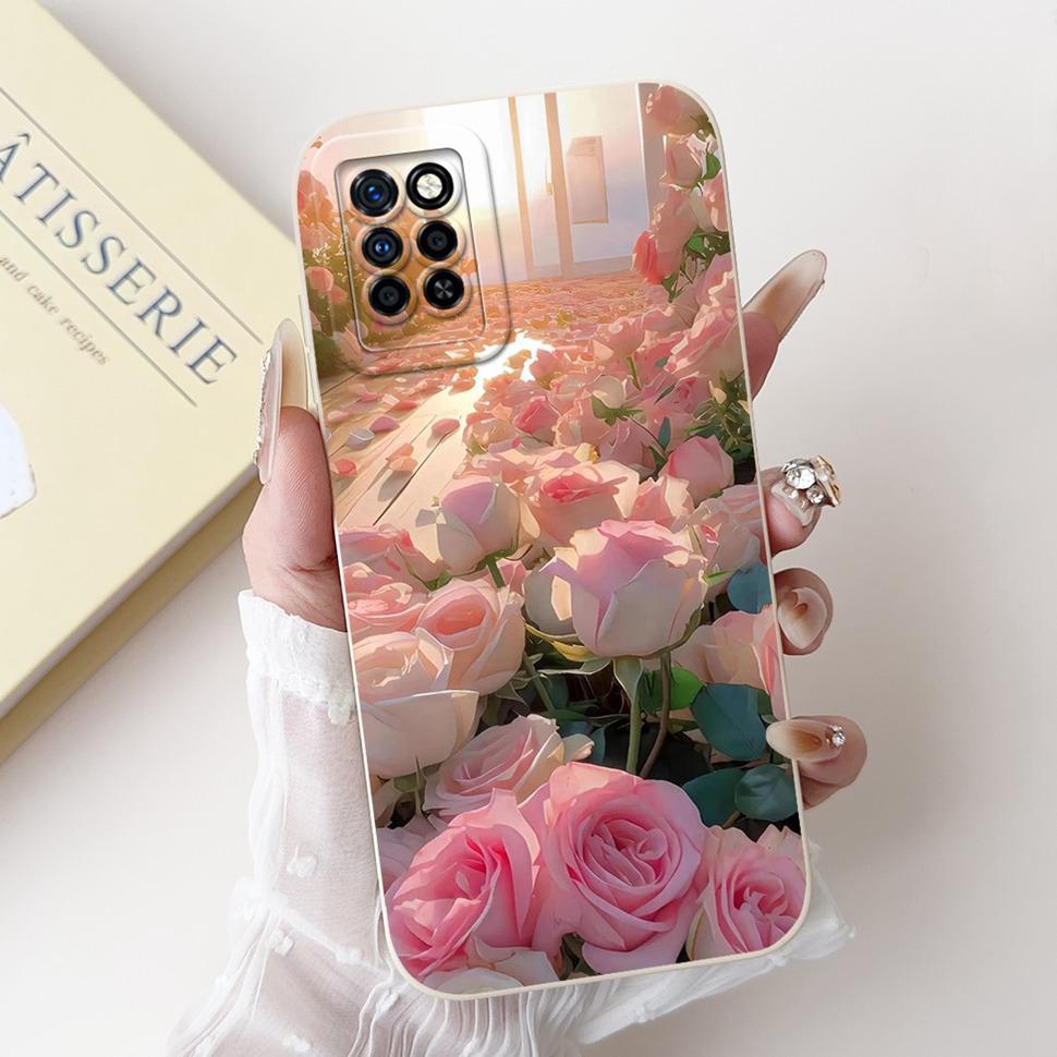 Чехол для Infinix Note 10 Pro X695 X695D Красивый Цветок Мягкий Силикон ТПУ Чехол для Телефона Для Infinix Note 10 Note10 Pro Чехол Funda