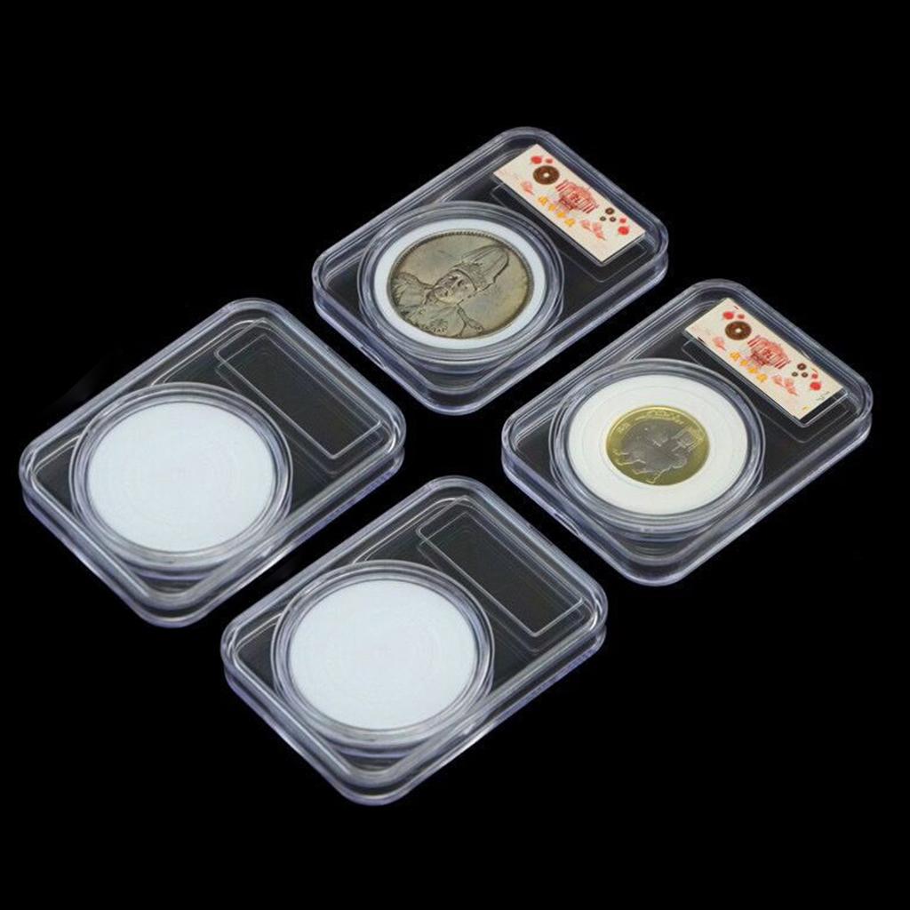 10Pcs Universal Coin Capsule Holder Storage Box Display Slab Case for 16mm 20mm 25mm 27mm 30mm 38mm 46mm Medal Coin Collection