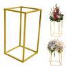 Flower Display Stand Gold Tall Floor Vase Plant Shelf Detachable Metal Flower
