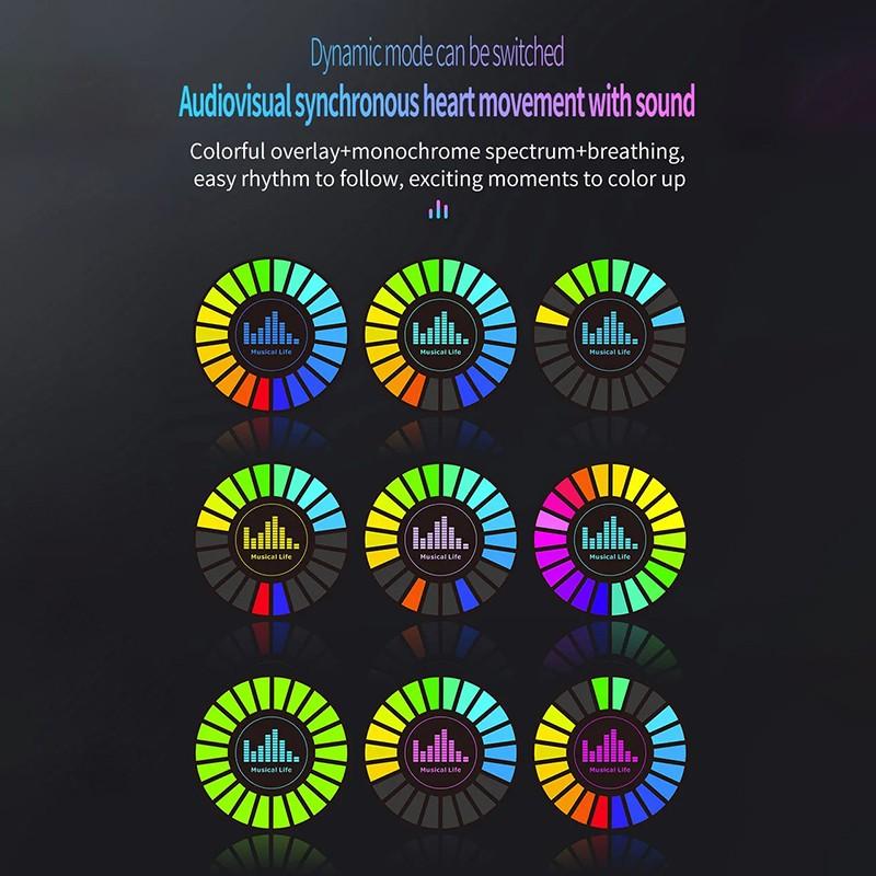 2-в-1 автомобильный RGB атмосферный музыкальный свет и автомобильная ароматерапия с голосовым управлением, настольный декоративный светильник