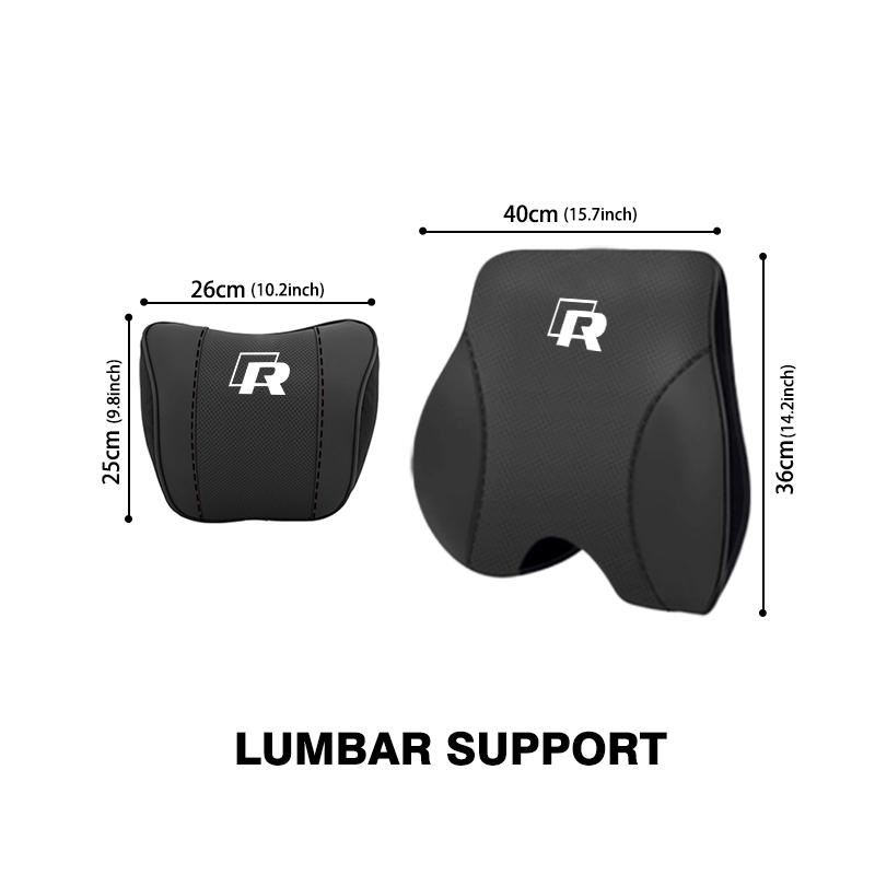 UNYDV1 For Volkswagen VW Car Head Pillow Neck Support Auto Seat Covers Waist Cushion mk6 CC B5 B6 B7 Golf 4 5 6 7 Scirocco Sagitar
