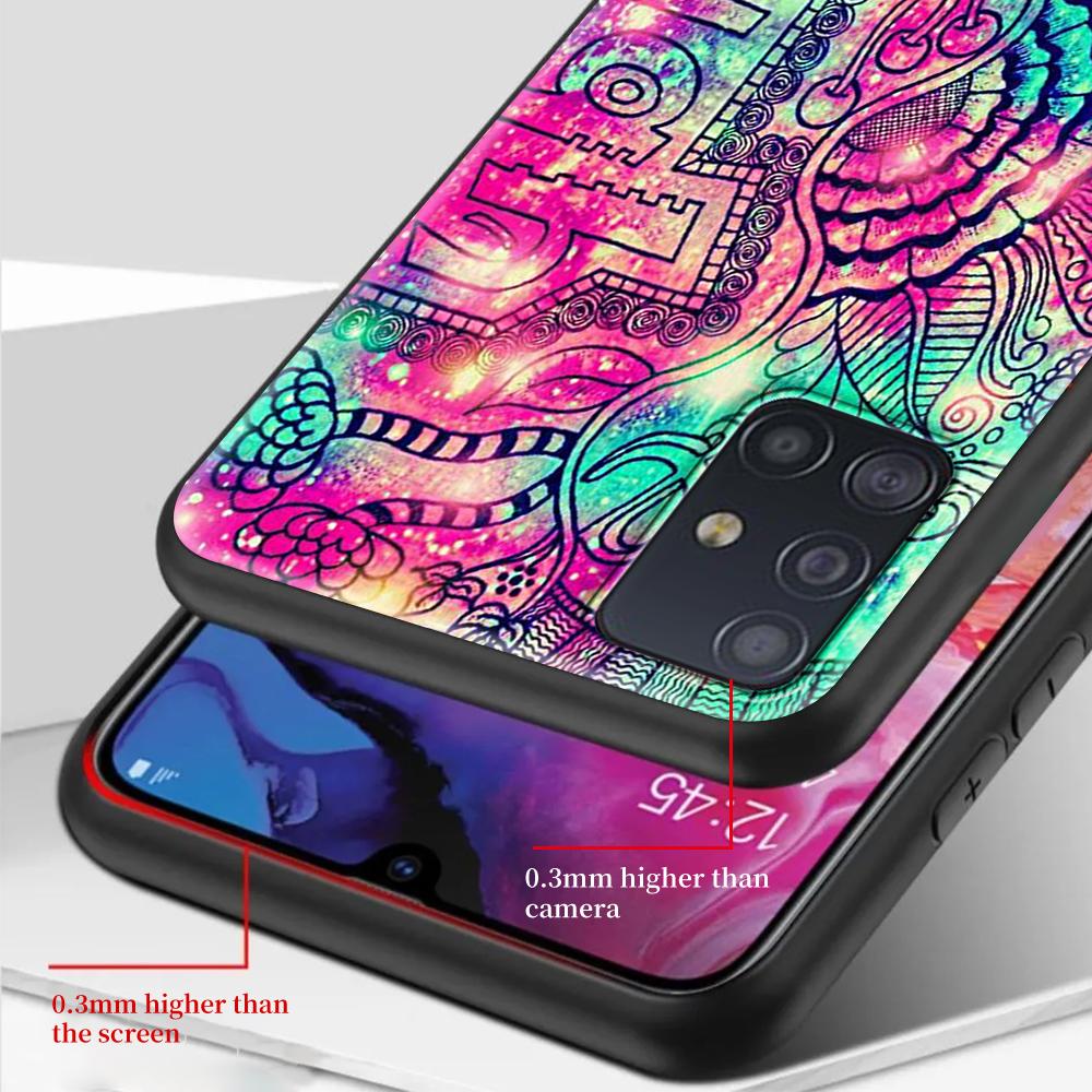 Чехол Мандала Подсолнух Мандала для Samsung Galaxy A51 A12 A21s A71 A52 A31 A32 A02s A72 A11 A41 A22 A01 Черный Мягкий Чехол для Телефона