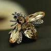 1pc Creative Cute Bee Brooch Fashion Crystal Insect Rhinestone Corsage Women Coat Suit Accessories Pin Vintage Enamel Animal Brooch