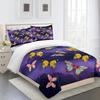 Dreamy Colorful Butterfly Girl3Pcs Queen King Full Size Duvet Cover Постельное белье Комплект постельного белья 2-местное покрывало 200x200 240x220 160x200