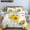 Пододеяльник с акварельными цветами King Queen, красочный цветущий комплект постельного белья для подростков, взрослых, 2/3 предмета, полиэстеровое одеяло