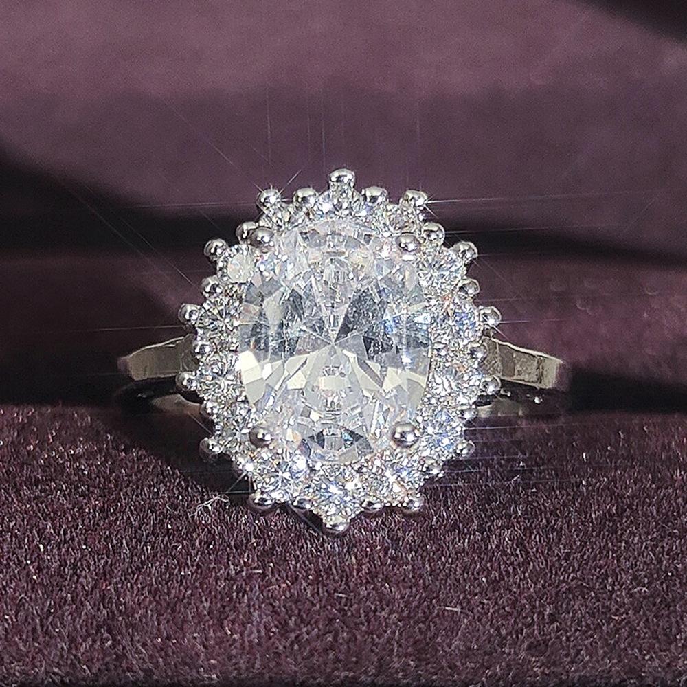 Роскошное кольцо Daixi Multi-Color Diamond Sunflower для женщин - R2738