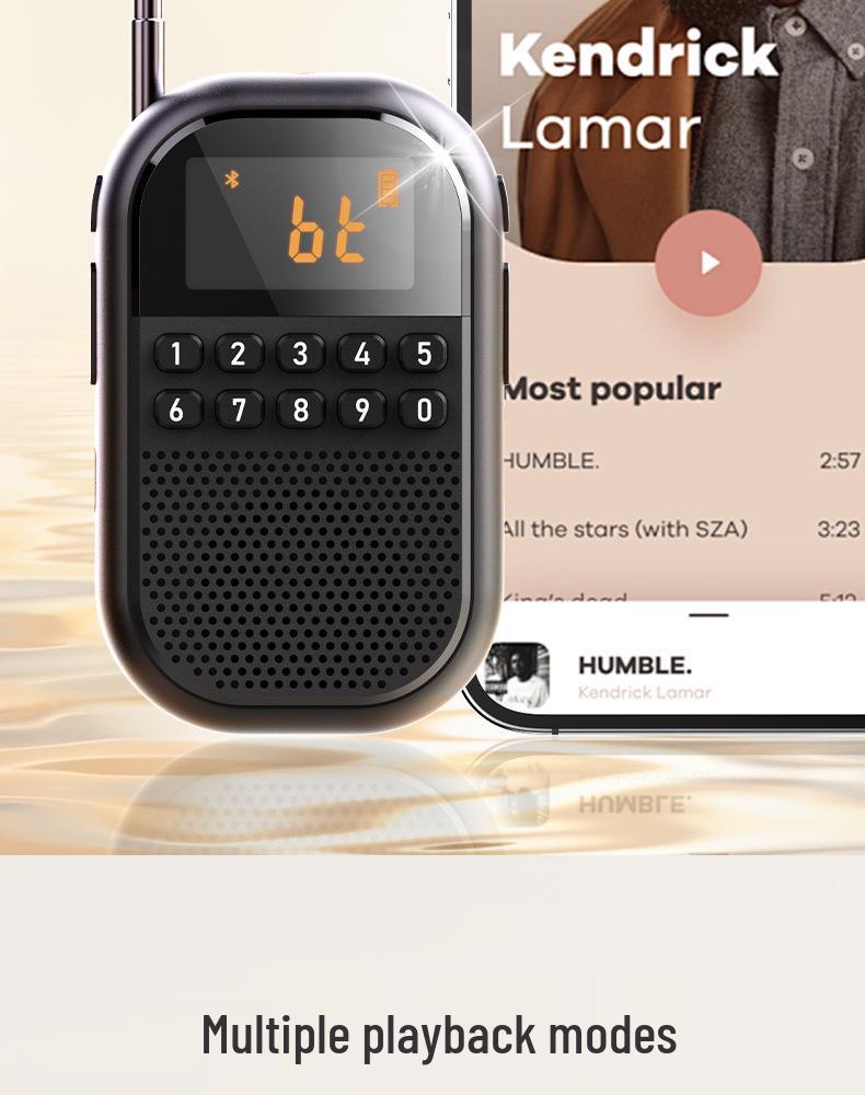 Мини Bluetooth FM/AM Радио с Перезаряжаемой Батареей и Слотом для Карты