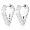 Серьги-гвоздики из титановой стали особой формы Wind Ear Buckle Diamond Earrings 304 Stainless Steel Earrings Trend Earrings