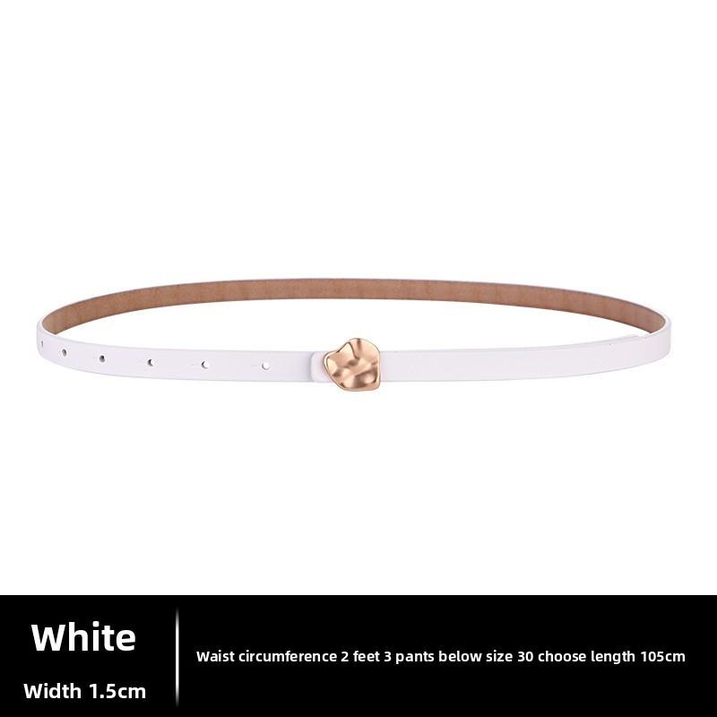 Slim Waist Belt For Women With Metal Snap Closure For Casual Wear