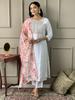 Women Designer Party Wear Salwar Suit Indian Bollywood Chanderi Top Tunic Kurti Suit Dress