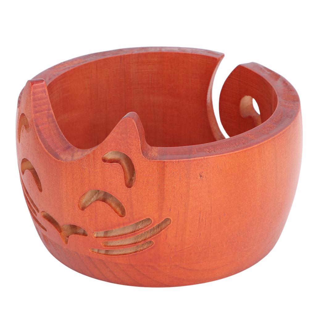 Клубочница Деревянная Милый Кот Форма Держатель Диспенсер Вязание Крючком Принадлежности для Хранения