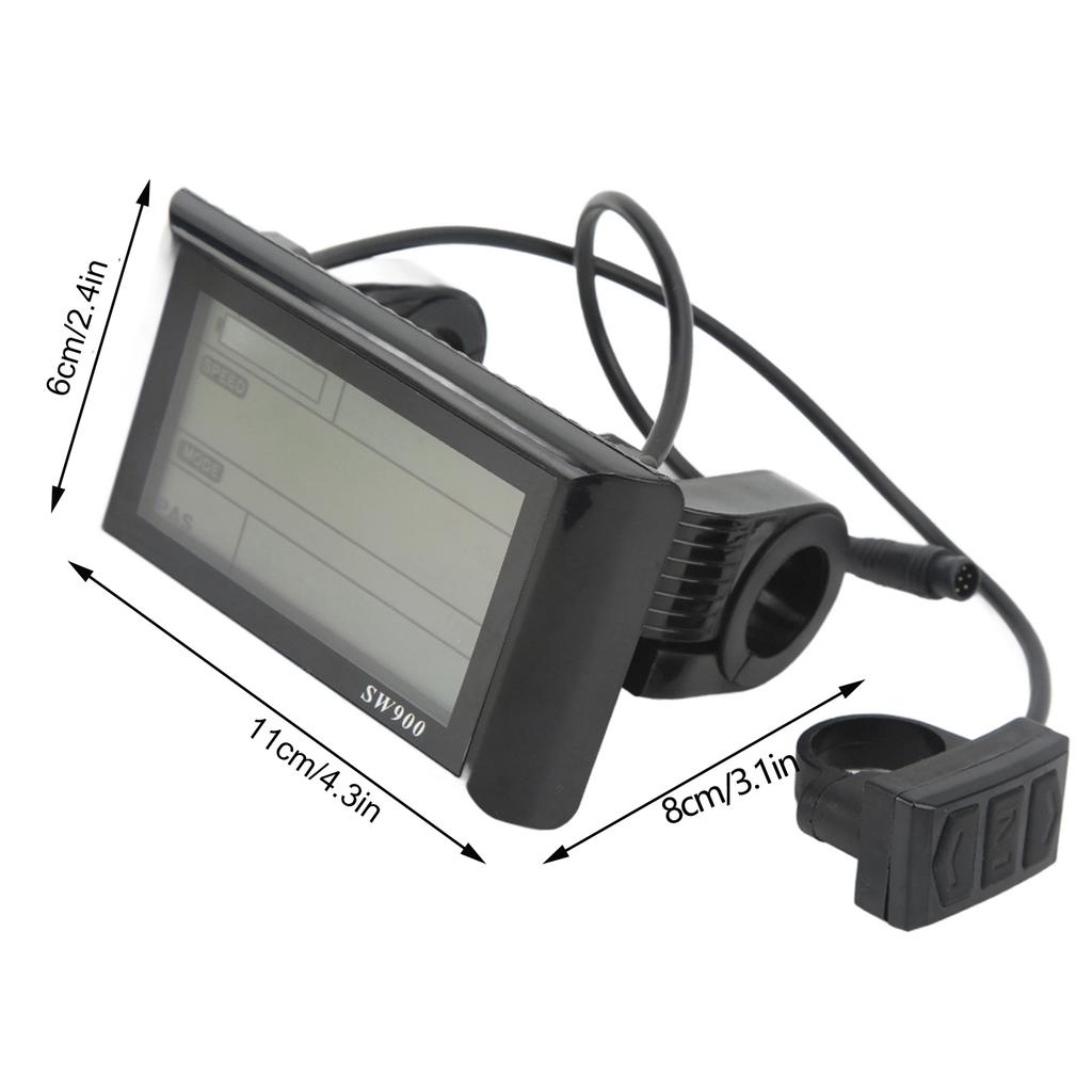 Новый дисплей SW900 Низкий процент отказов Водонепроницаемый разъем Модифицированная деталь ЖК-дисплей метр для электровелосипеда для электросамоката