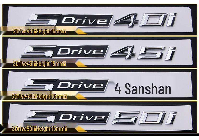 Совместимо с моделями BMW X1, X3, X5, X6 xDrive: 20i, 28i, 30i, 35i, 40i - Шильдик на крыло (боковой и задний).