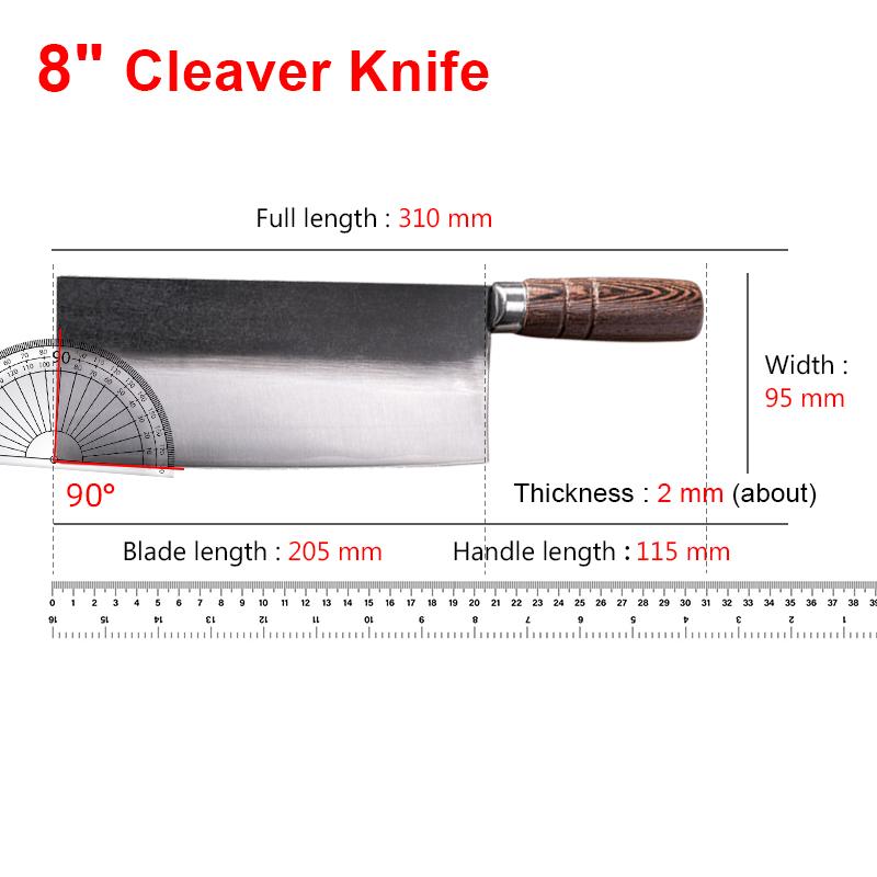 Forged Meat Cleaver 5Cr15Mov Stainless Steel Butcher Chopper Kitchen Chef Knife Fish Fruit Vegetables Meat Knife Cooking Tools