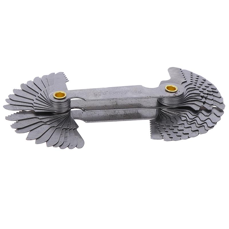 40 шт. измерительный калибр для резьбы, 60 градусов, измеритель шага резьбы с метрической резьбой Уитворта