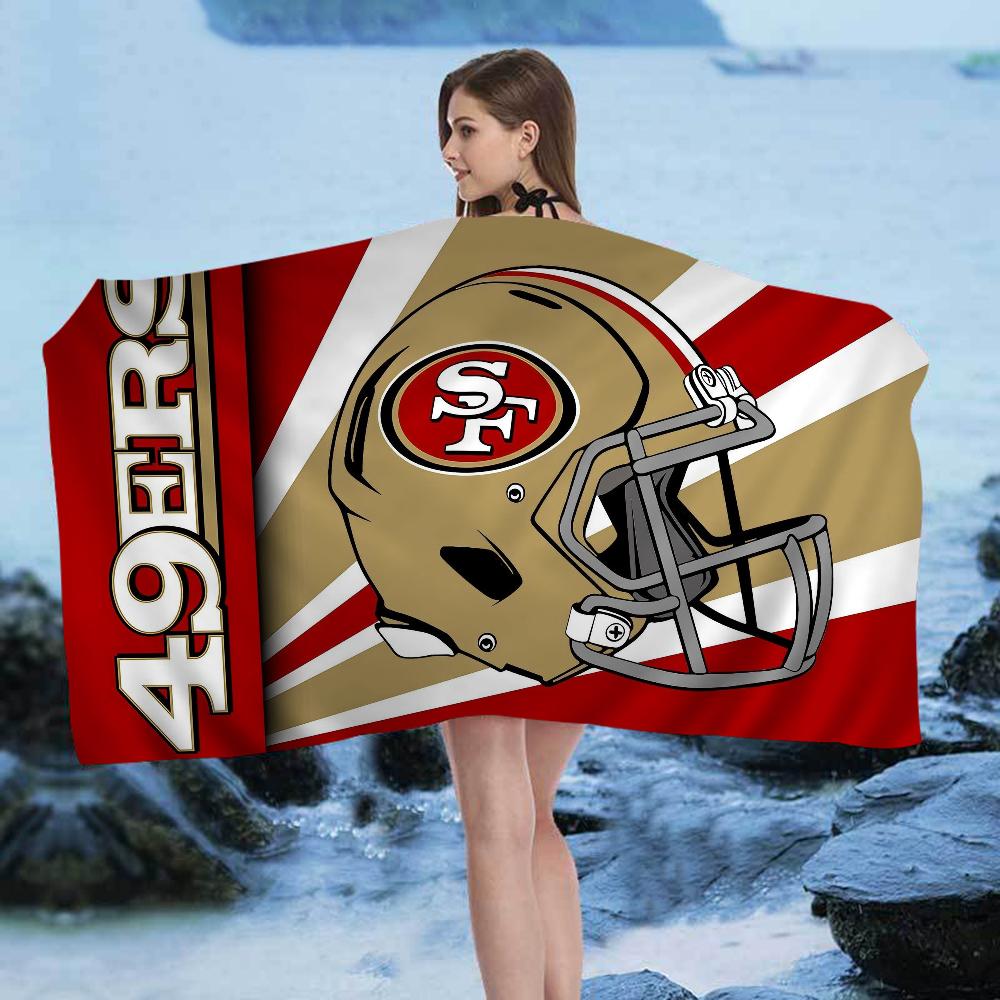 Сан-Франциско 49ers Команда Большие Микрофибровые Пляжные Полотенца Быстросохнущее Полотенце Песок Пляжные Полотенца Полотенце для Бассейна для Путешествий Пляж Бассейн Йога