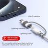 Lightning to USB C Adapter for Charging & Data Transfer Type C Charger Connector Cable Lightning Female to USB C Male Adapter