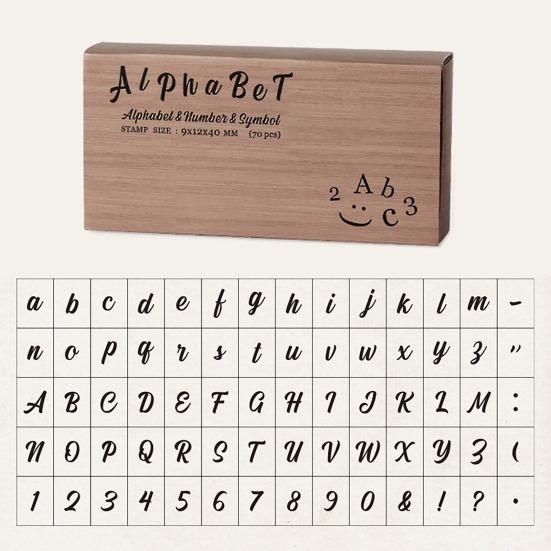 Деревянные штампы в виде букв алфавита с гладкими краями, многоцелевой набор штампов для букв, набор для самостоятельного создания скрапбукинга, принадлежности для штамповки