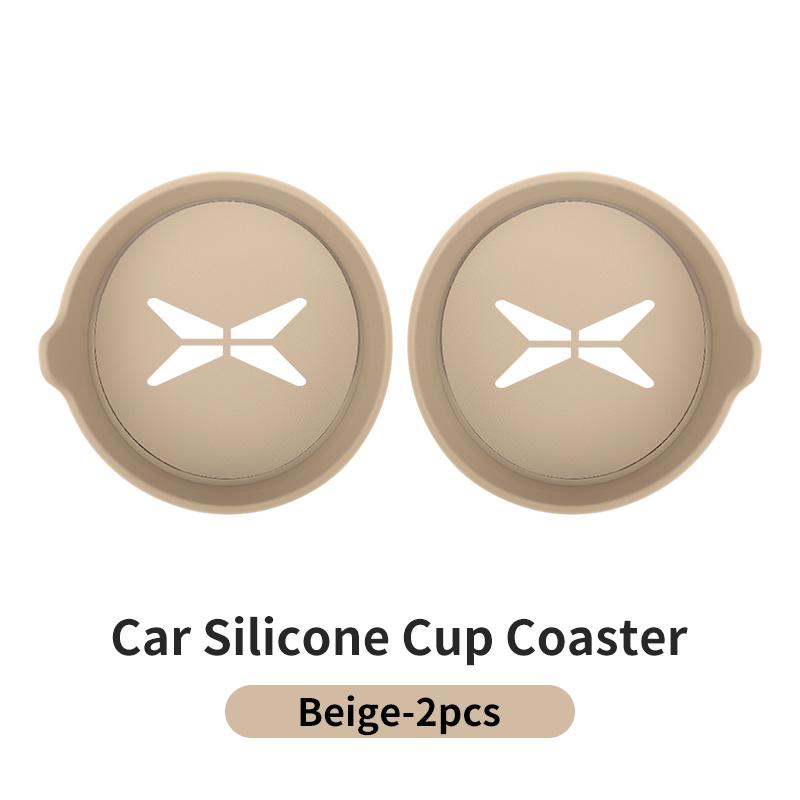 2Pc Car Silicone Water Cup Pad Coffee Beverage Mat Accessories For Xpeng P7 G3 G3i G9 P5 X2 N5 F30 H93 Beta 2019 2020 2021