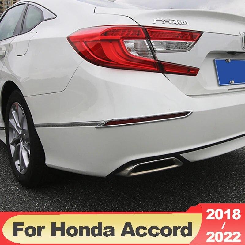 Для Honda Accord 10th X 2018-2022 ABS углеродное волокно задняя противотуманная фара крышка лампы накладка бампер отражатель декоративная рамка аксессуары