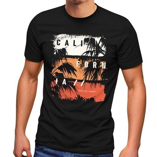 California Lettering Palm Printshirt Prin Print Fashion Unisex T-Shirt
