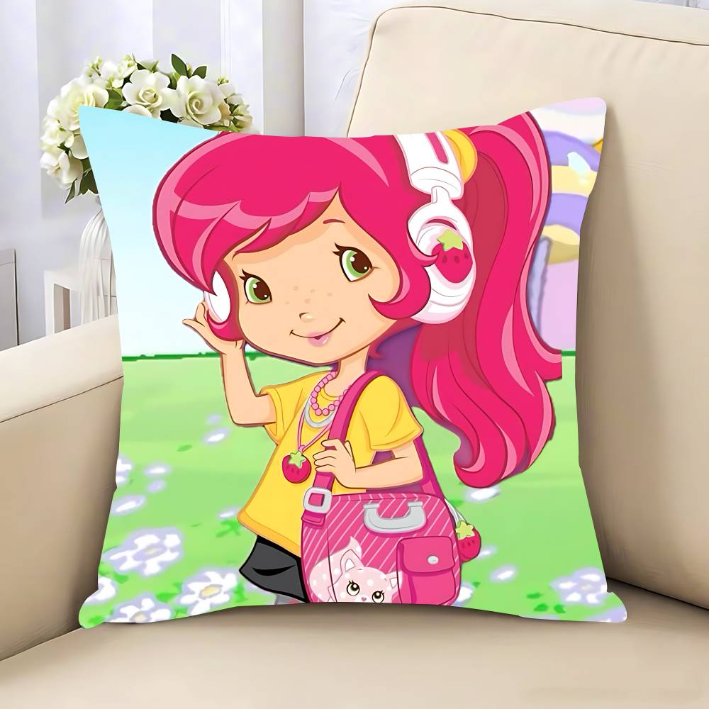 Клубничка S-Шорткейкс Наволочка Съемный Моющийся Чехол для Подушки – Мягкий Лен для Всех Сезонов