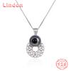 Линдон Стерлингового Серебра 925 Классическое Женское Ожерелье Кулон Циркон Модный Подарок