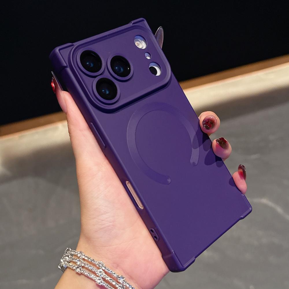 Fashion Right Angled Square Silicone Magnetic Phone Case For iPhone 17 Air 16 15 14 13 Plus Pro Max For Magsafe Frosted Cover