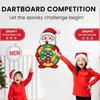 Дартс-мишень Деда Мороза с 12 липкими шариками и 12 дротиками Большие рождественские игры для семьи, детей, взрослых, для вечеринок