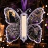 Graduation Money Gift Box Acrylic Butterfly Cash Ornament, Christmas Halloween Holder with Clear Holiday Clip for Storage Compartment, Hanging