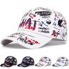 Unisex WHAT Graffiti Printing Baseball Caps Spring Autumn Outdoor Adjustable Casual Hats Dad Hat Sunscreen Hat