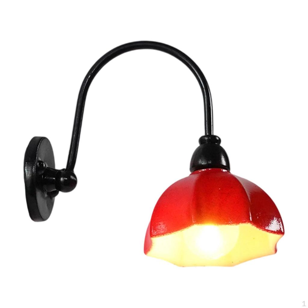 1/12 Кукольный домик Миниатюрные настенные бра Аксессуары Сцена из жизни Мини-игрушка Орнамент Декоративный