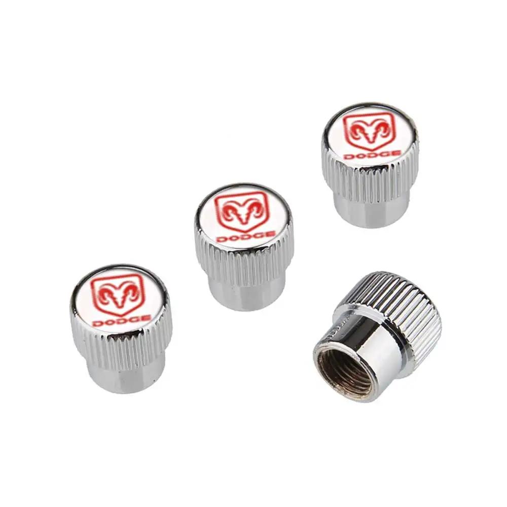 4pcs Anti-rust Alloy Car Wheel Tire Valves Caps Cover for Dodge DURANGO CALIBER CARAVAN Challenger CHARGER RAM 1X 500 RAM SRT SXT