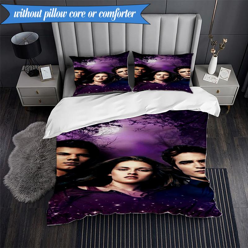 vampire Saga Romance 3pcs K-pop music group Bedding set,Ideal for Bedroom, Dormitory,Including Duvet Cover And 2pcs Pillowcases,Fan gifts