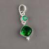 Хромдиопсид Драгоценный камень 925 Стерлинговое серебро Ювелирные изделия Ручная работа Подвеска 1,60" Подарок PP-9-8
