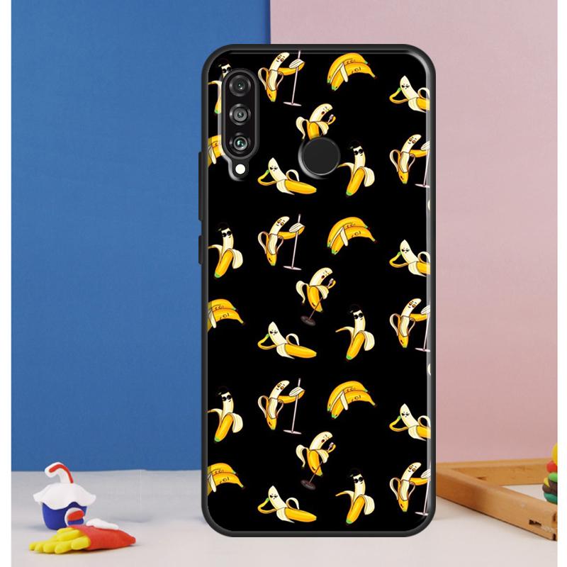 Мемы Мультяшный Забавный Чехол Банан Для Huawei Nova 12s 7i 8i 11i 12i 9 10 SE Y73 Y90 Y70 Y72 Y61 Y91 P30 P40 Lite P60 Pro