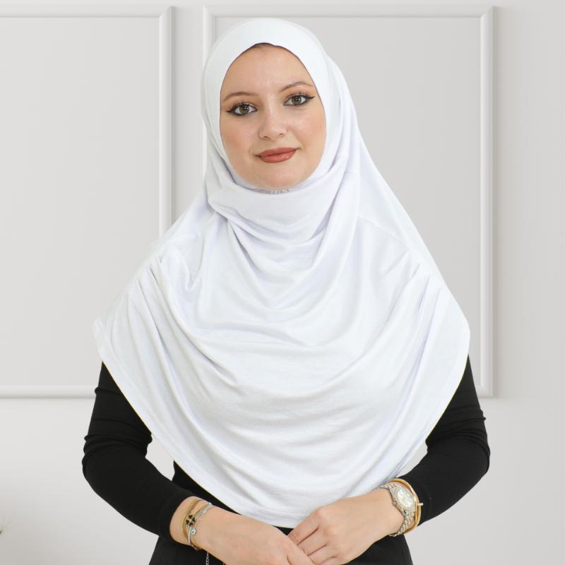 Готовый к ношению хиджаб для женщин, мгновенный тюрбан, мягкий мусульманский шарф для молитвы, длинные хиджабы, исламская одежда, трикотажная абайя