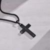 Cool Stylish Cross Necklaces for Men, Waterproof Stainless Steel Prayer Religious Cross Pendant Collar, Christian Jewelry
