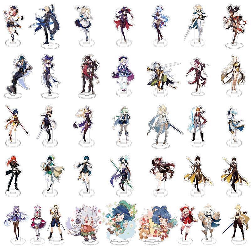 Genshin Impact Барбатос Кэцин Барбара Хутао Акриловая подставка для фигурки Идеально для декора