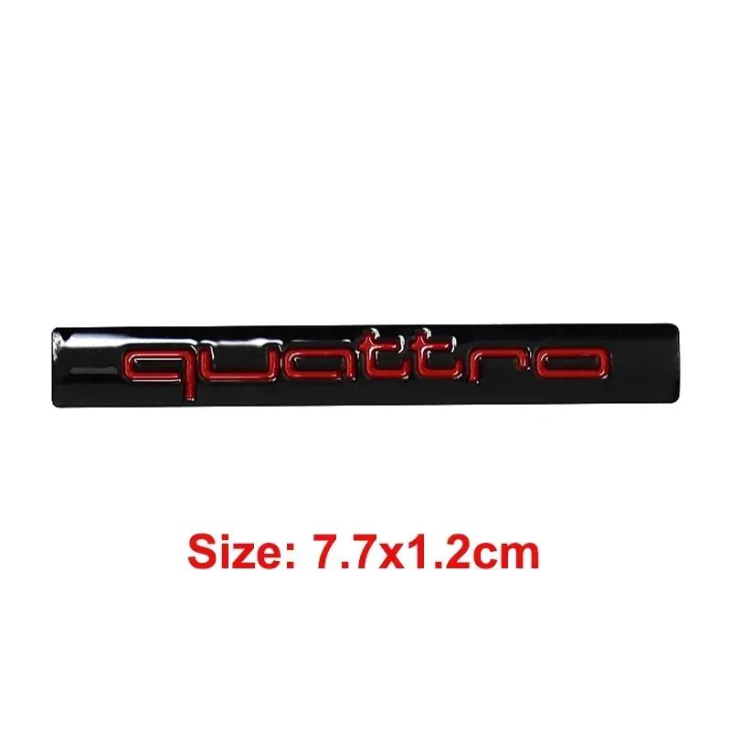 Car Styling Side Decals for Hot Quattro Logo S5 RS6 RS7 A3 A4 A8 Q3 S3 S7 S6 A6 ABS Badge Rear Trunk Emblem Sticker Accessories