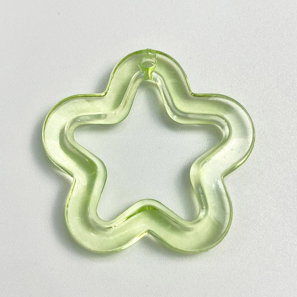 5 шт. акриловая полая подвеска в виде цветка, разноцветная подвеска в виде звезды для DIY серег, ожерелий, браслетов, фурнитура для изготовления ювелирных изделий, рукоделие