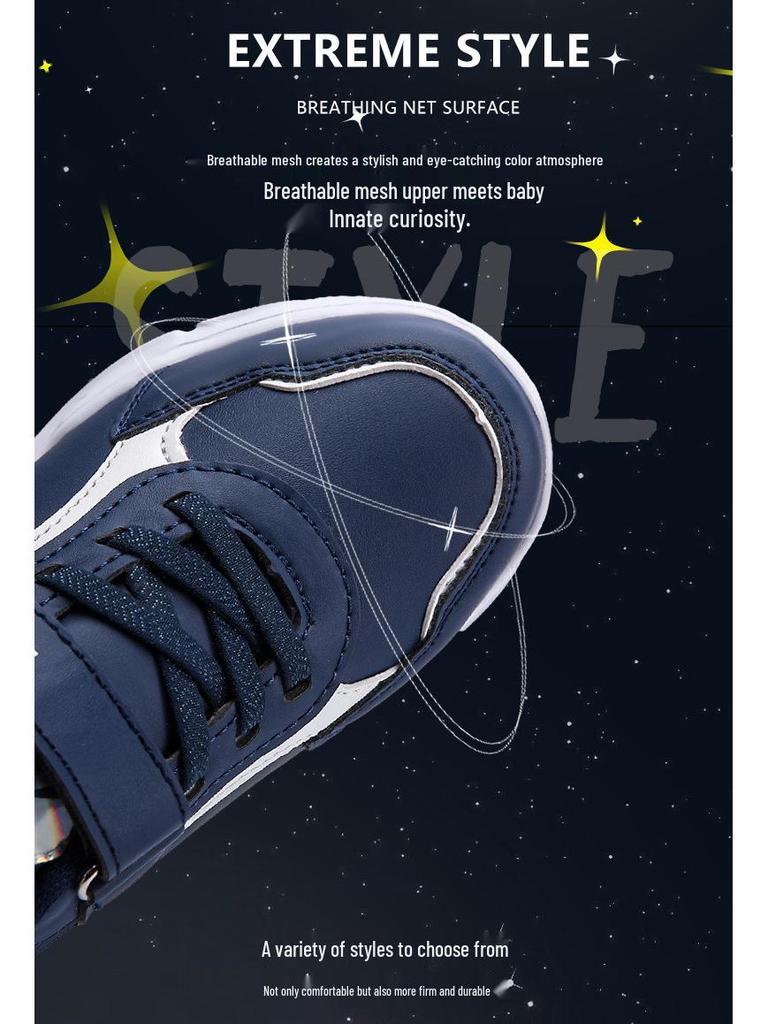 Водонепроницаемые кожаные спортивные школьные туфли для мальчиков, кроссовки для бега с мягкой подошвой для весны и осени