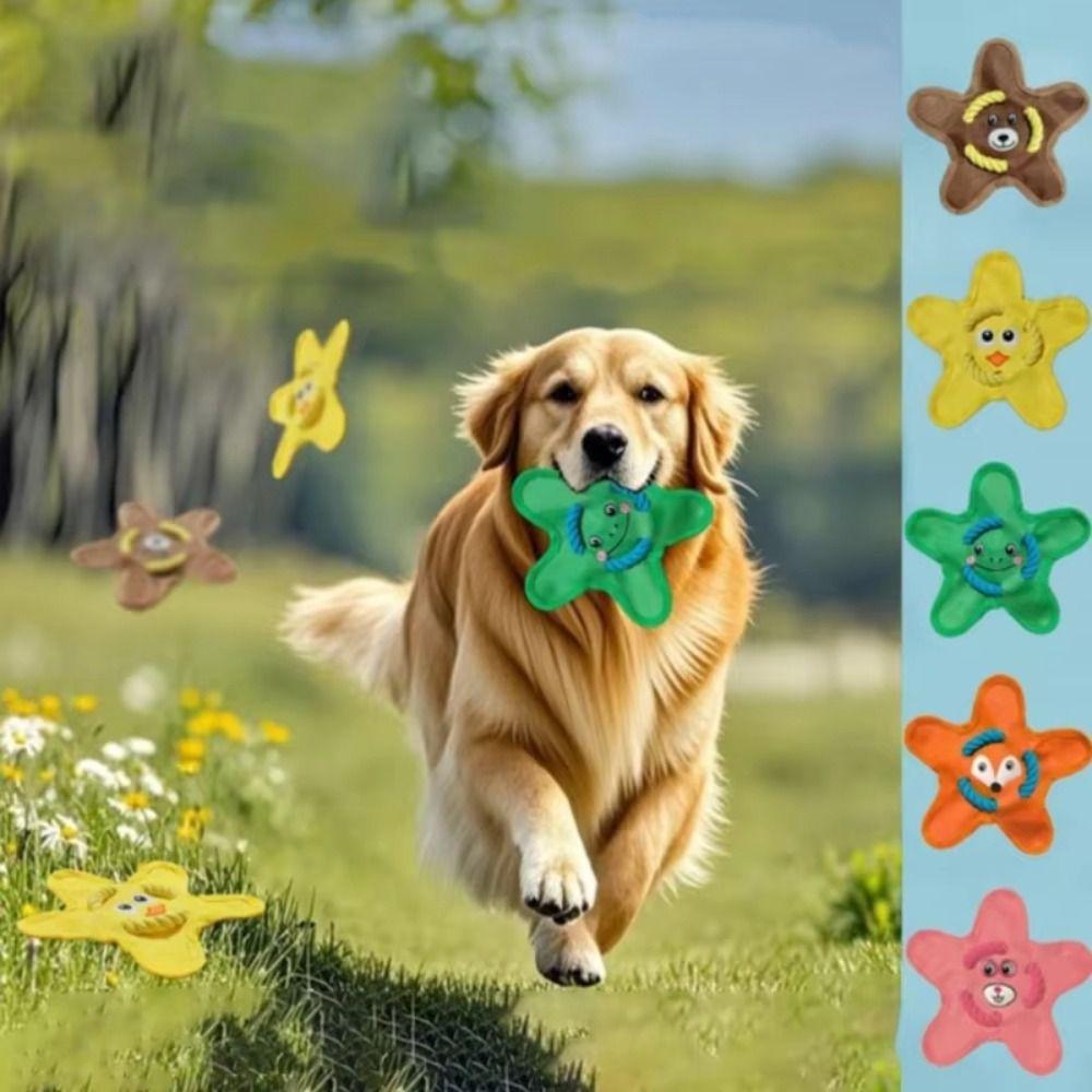 Bite Resistant Interactive Dog Throw Toy Squeak Sound Pet Teeth Cleaning Toy Puppies Use