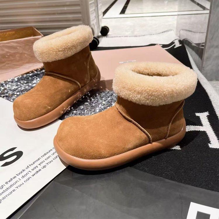Сноубутсы новые зимние теплые ботинки на толстой подошве Birkenstock короткие ботинки осенние и зимние утолщенные хлопковые ботинки