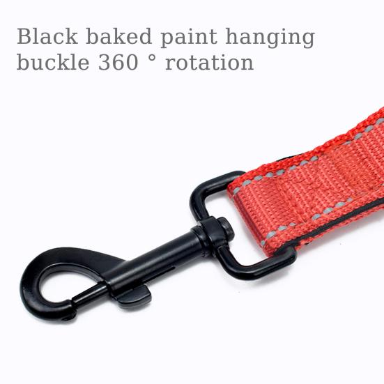 12-дюймовый короткий поводок для собак, прочные дорожные поводки с карабином, светоотражающий нейлоновый поводок для собак с мягкой ручкой для больших и средних собак