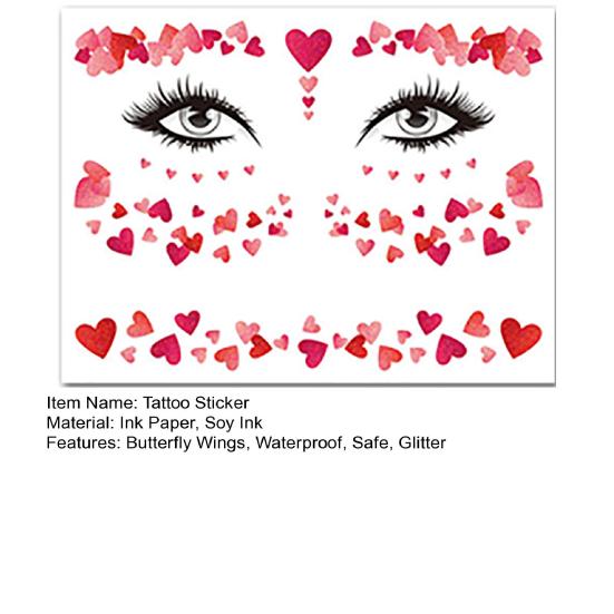 Наклейки-тату, очаровательные крылья бабочки, водонепроницаемые, безопасные, блестящие, детские татуировки, наклейки для вечеринок, фестивалей