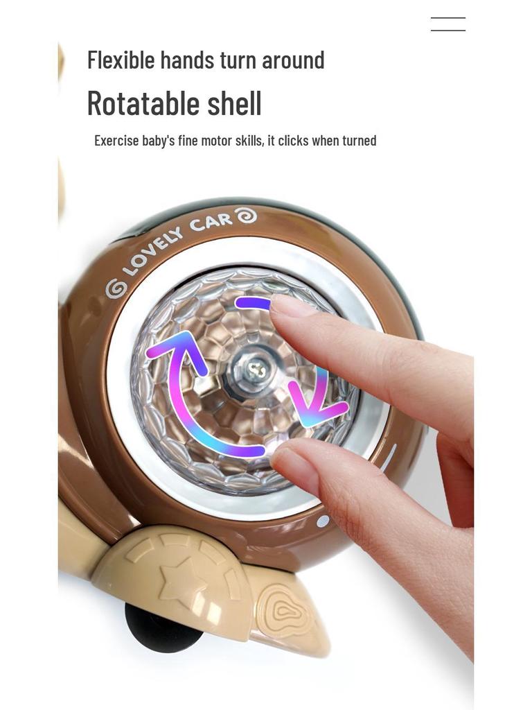 Детская электрическая игрушка-улитка с проекцией, звуком, светом и автоматическим обходом препятствий