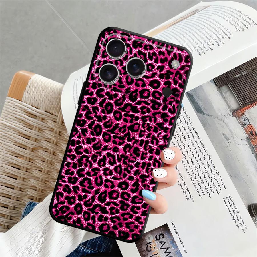 Модный чехол с леопардовым принтом для Apple iPhone 17 Pro Max 16 12 15 Pro 7 8 14 13 Air XR XS MAX 11 Чехол для телефона Funda
