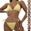 Женский сексуальный набор бикини Модные цепочки на бретелях С подушечками Без косточек Бюстгальтер Купальник